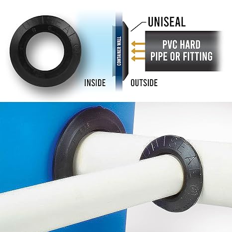 1'' UNISEAL Flexible Tank Adapter Made in the USA (Bulkhead) - 15 Pack