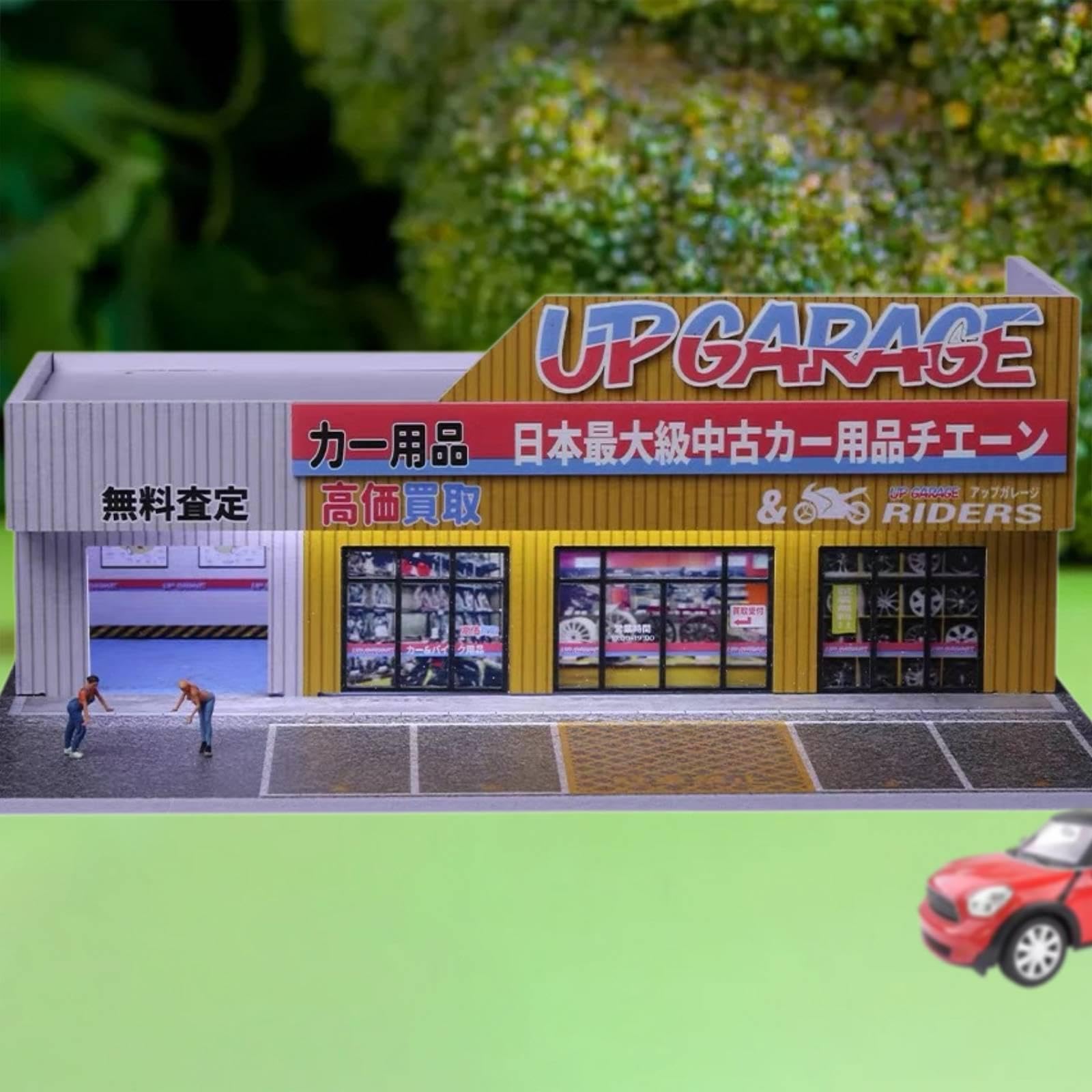 Colcolo 1/64 Parkplatz-Diorama, Modellauto-Vitrine, Foto-Requisite, Szenario, Mikrolandschaftsdekor, Miniaturszene, Modellgarage