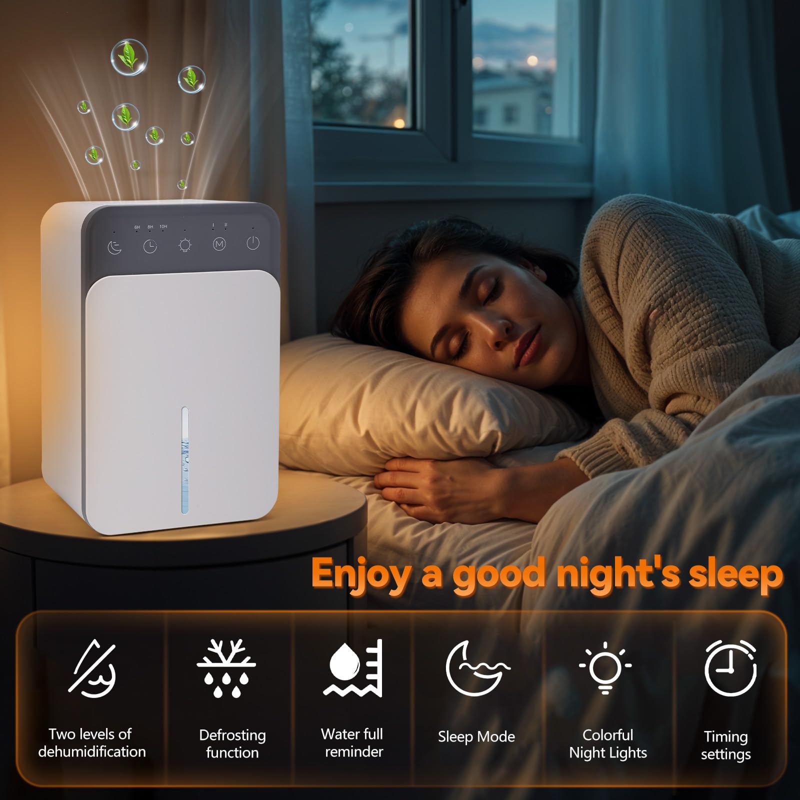 Mini Déshumidificateur Électrique, Déshumidificateur Portable Pour La Chambre À Coucher À La