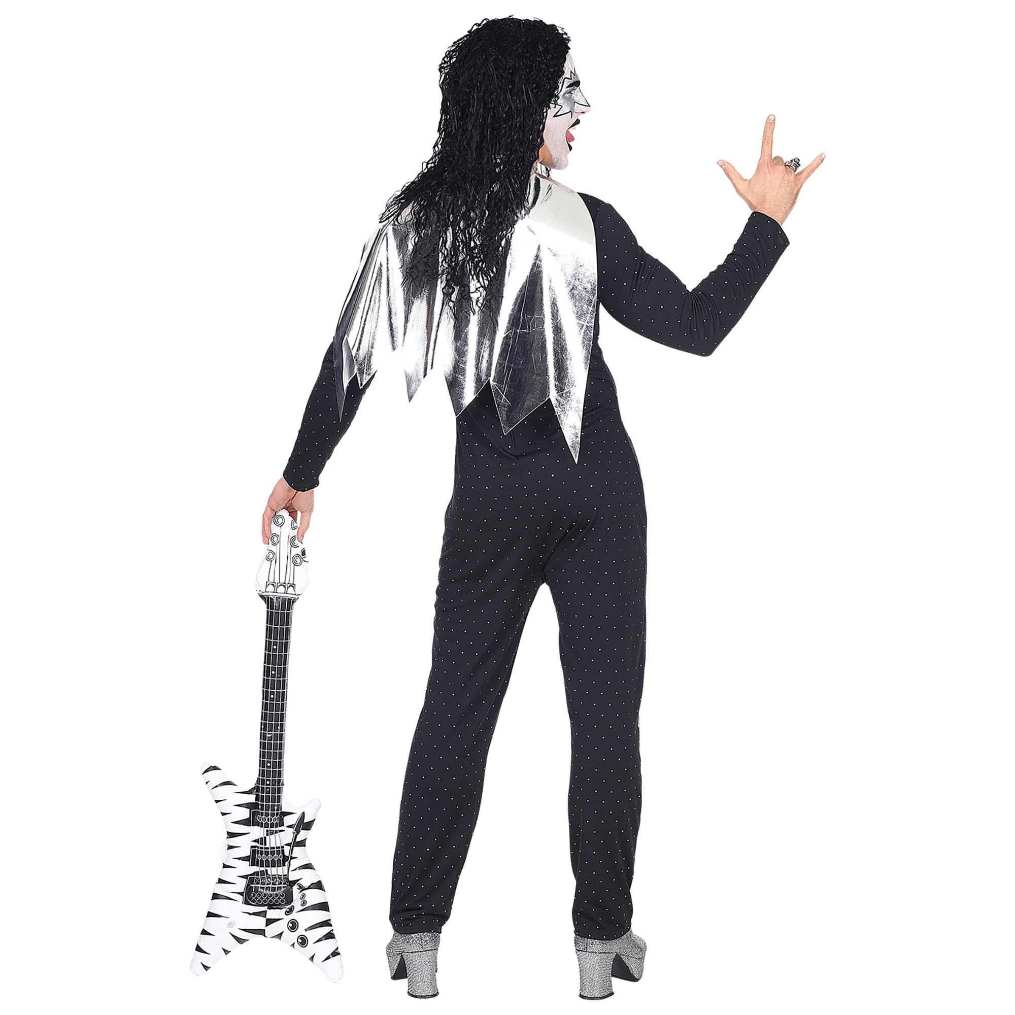 W WIDMANN MILANO Party Fashion - Costume Heavy Metal Rockstar, Combinaison, années 80, Groupe, Costumes de carnaval