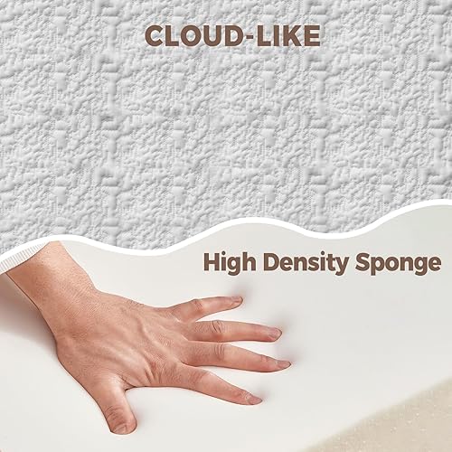 Miniatura 8 de Sofá modular seccional, sofá convertible en forma de U con 2 otomanas, sofás sin hueso para sala de estar, sofá moderno de 6 asientos profundos con