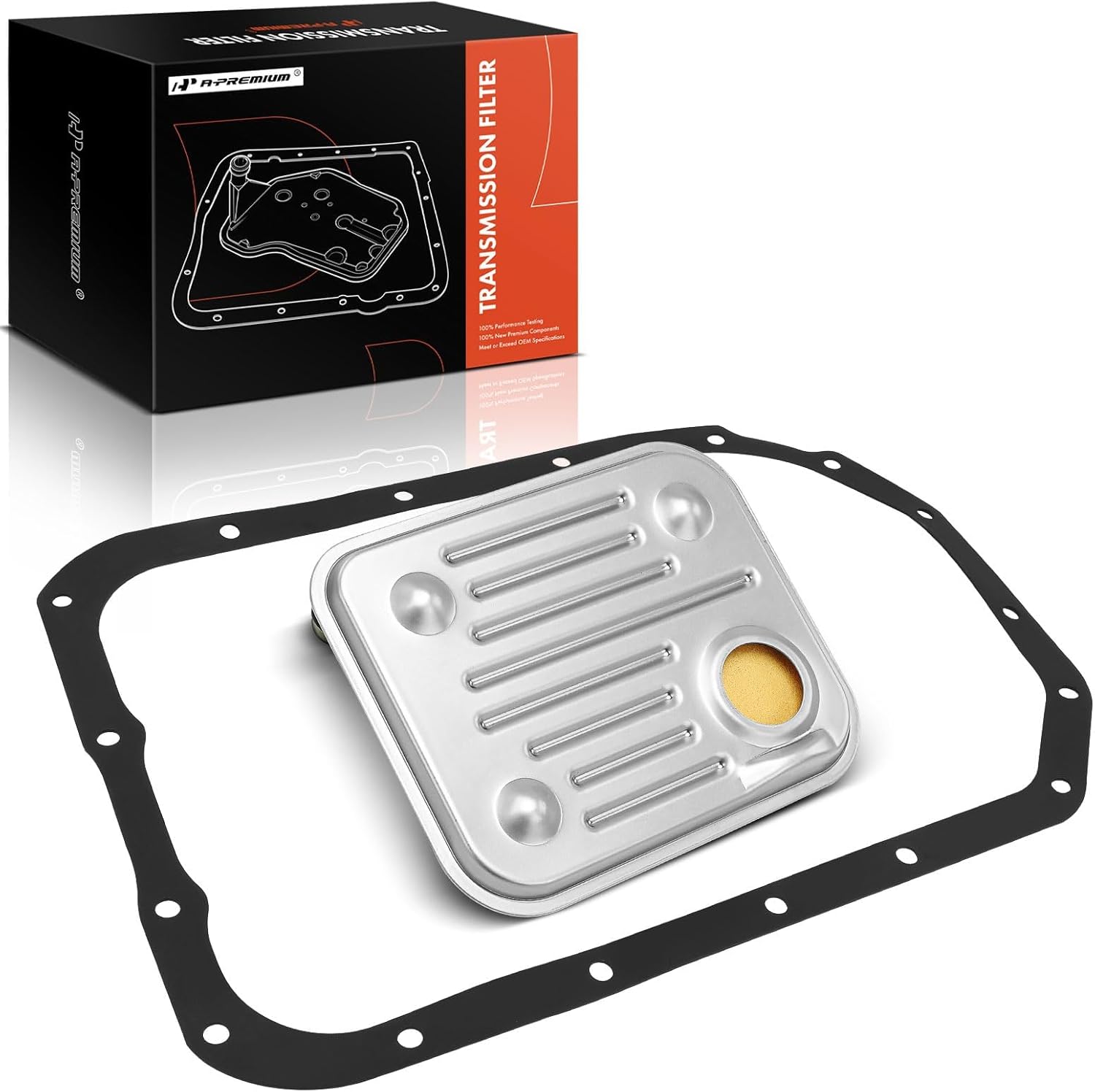 A-Premium Automatic Transmission Fluid Filter with Pan Gasket, Compatible with - 1991-2015 - Chevy Silverado 1500 2500 HD, Tahoe, Suburban, Express & GMC Sierra 3500, Yukon, Savana & Cadillac Escalade