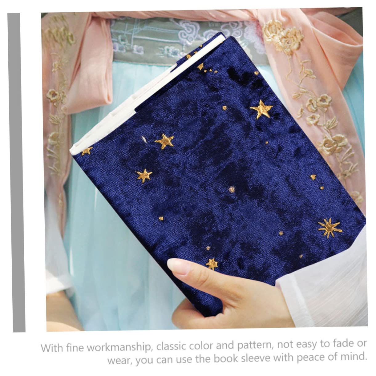 NUOBESTY 5pezzi Copertina Per Libri Tessuto Di Protettiva e Decorativa Per Libri Di Testo e Taccuini Design Elegante Scuro Facile Da Indossare e Pulire Perfetta Per Amanti Della Lettura