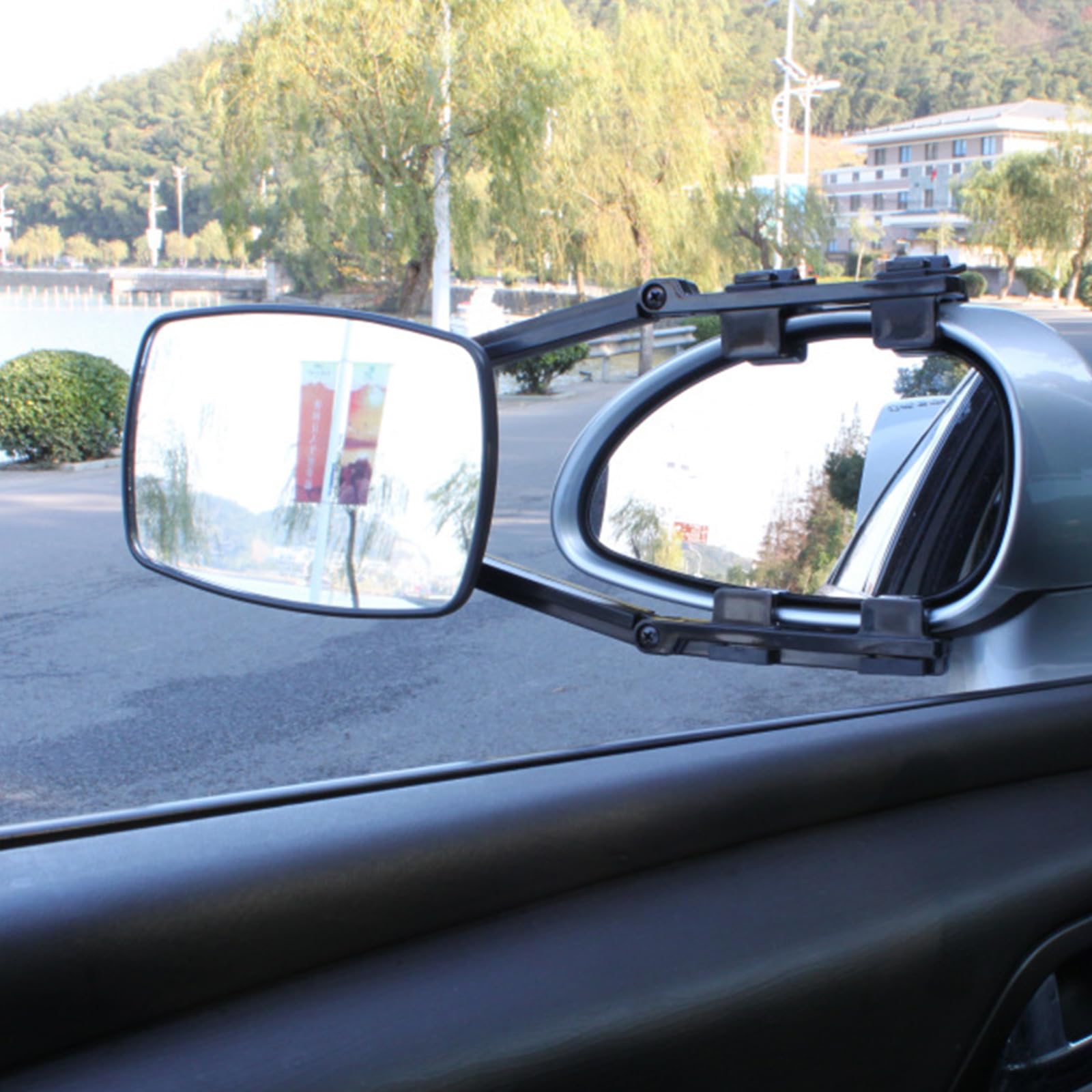 2 espejos retrovisores para caravanas, espejos retrovisores de 360 grados, para la mayoría de los coches, camiones, SUV, caravanas, remolques