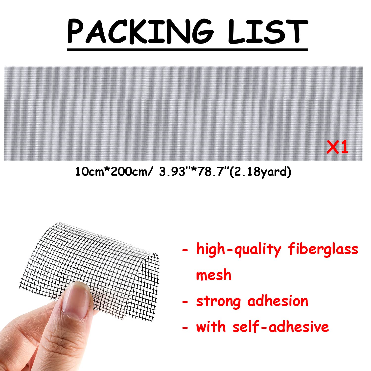 Window Screen Repair Tape Adhesive Fiberglass Mesh Hole Repair Patch 5...