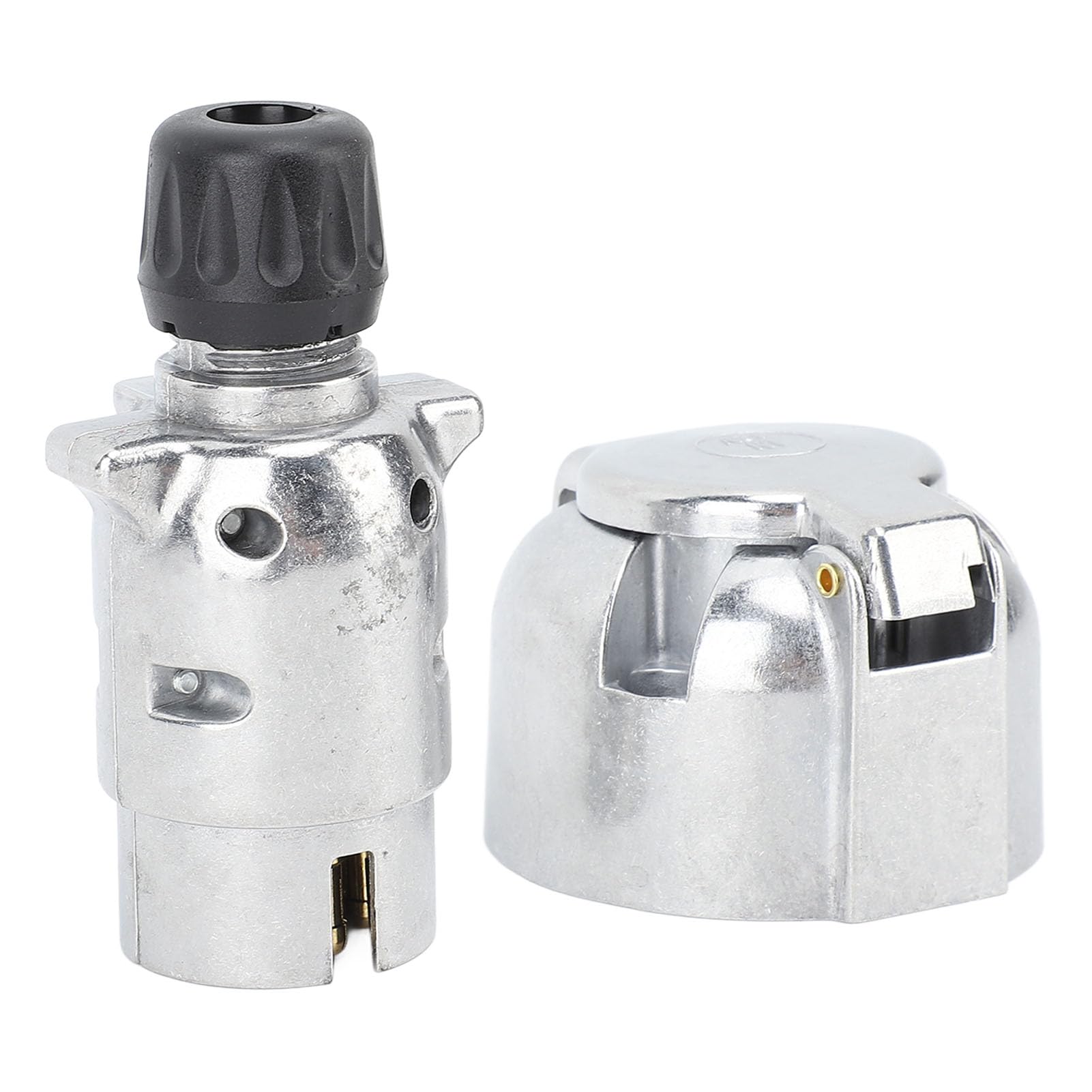 7 Way Trailer Plug, ABS Aluminum Alloy 7 Pin Trailer Wiring Harness Pin Plug DC12V for Motorhomes Ships