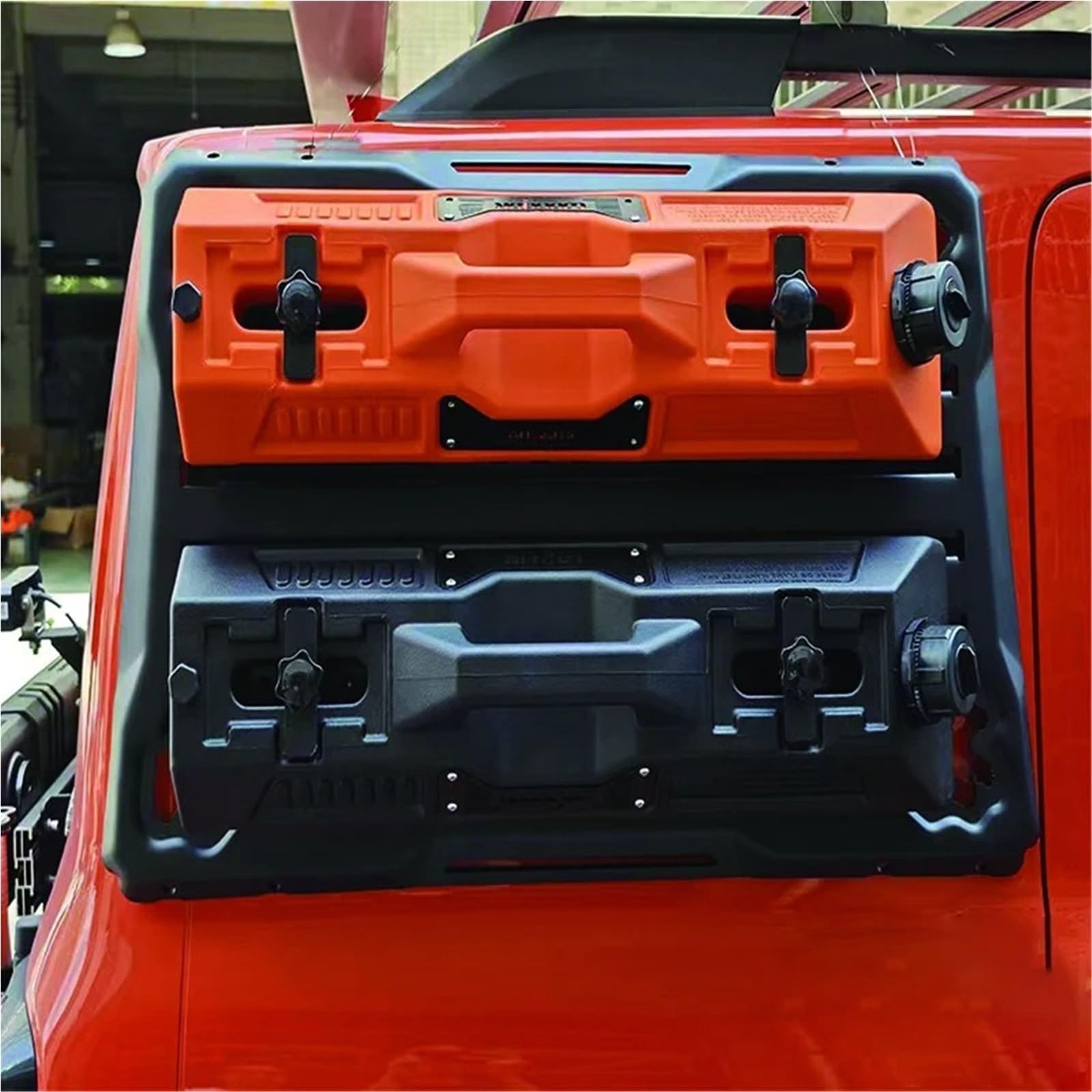 kanister na benzynę 6,5L przenośne plastikowe puszki Zbiornik paliwa gazowego do samochodu Zbiornik motocyklowy SUV(One line bracket)