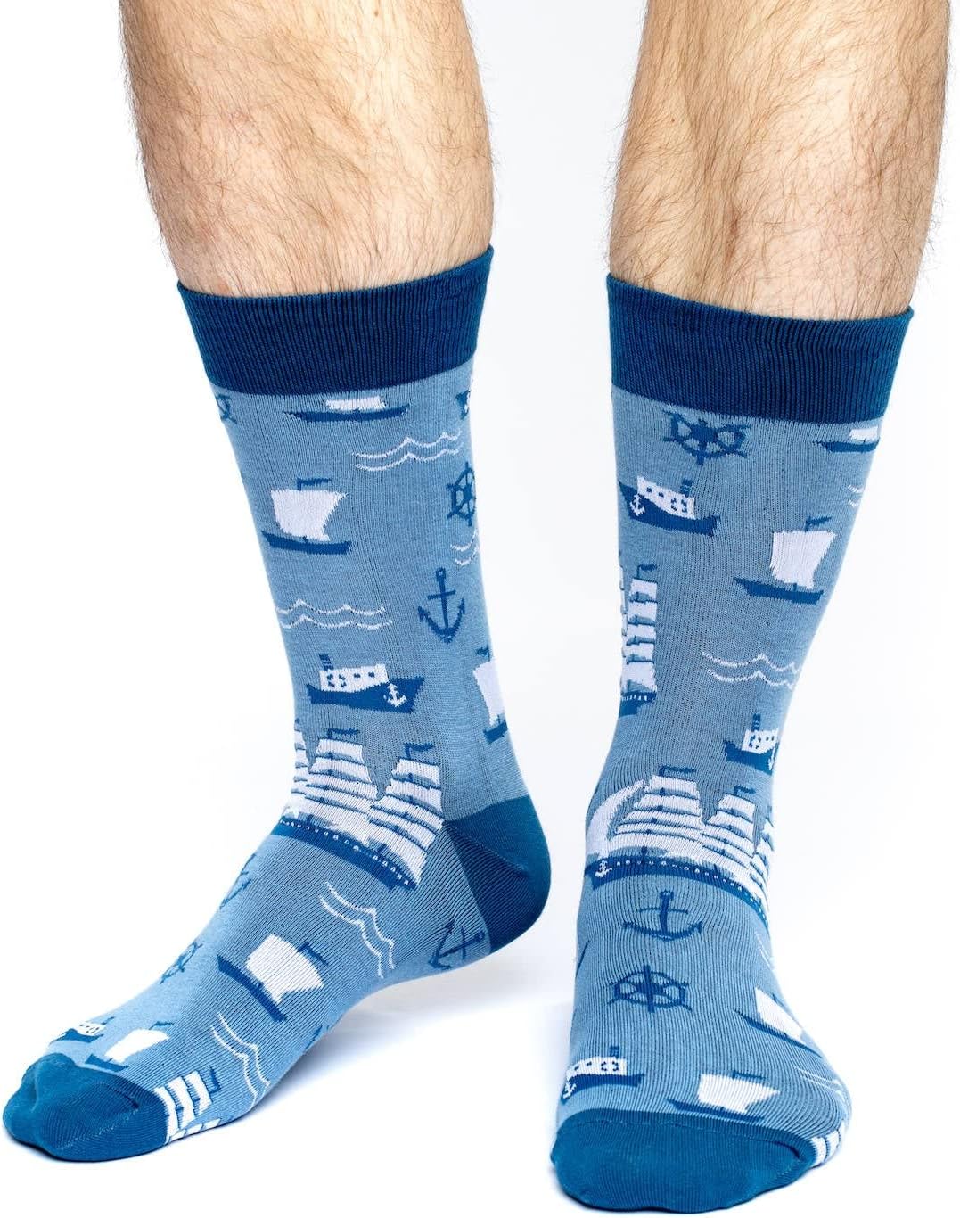 Good Luck Sock Men's Nautical Ships and Boats Socks, Adult - Image 2