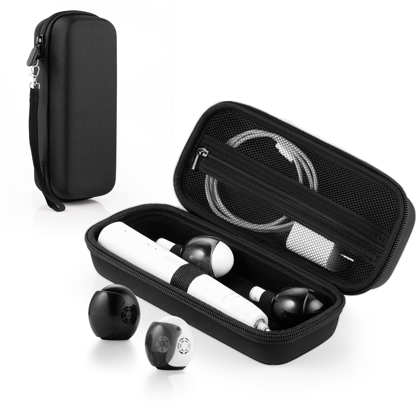 Frekare Toothbrush Travel Case Compatible with Oral-B/Oral-B Pro 1000/Philips Sonicare 4100 Electric Toothbrush, with Mesh Pocket for Accessories &