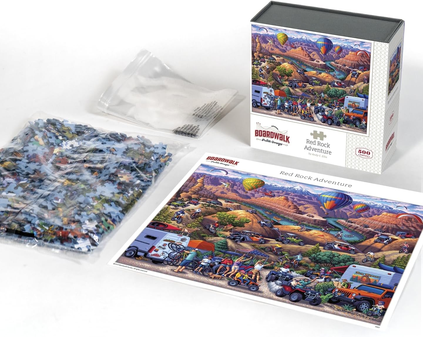 Red Rock Adventure by Boardwalk - 500 Piece Jigsaw Puzzle for Adults, Made in USA