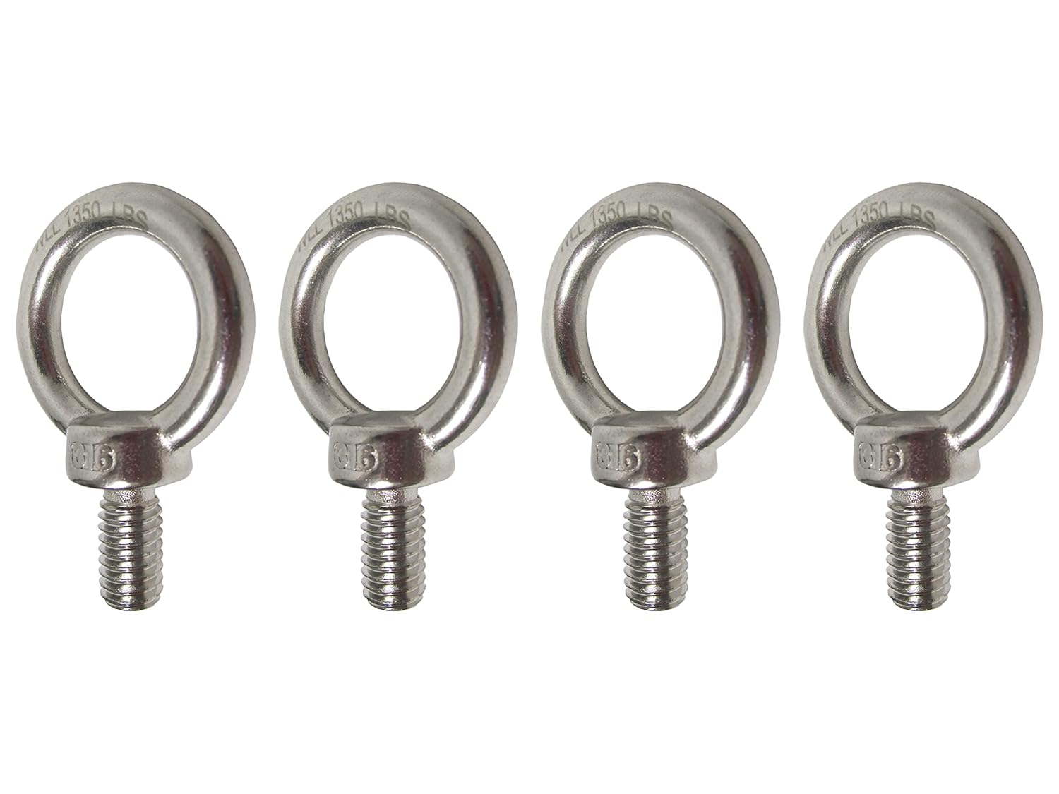 3/4" Stainless Steel Lifting Eye Bolt UNC Thread 1-1/8" Long | Type 316 | Working Load 6,200 lbs