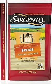 28 Healthy Pizza Party Recipes for Guilt-Free Fun 102 Sargento Ultra Thin Natural Swiss Sliced Cheese, 18 Slices