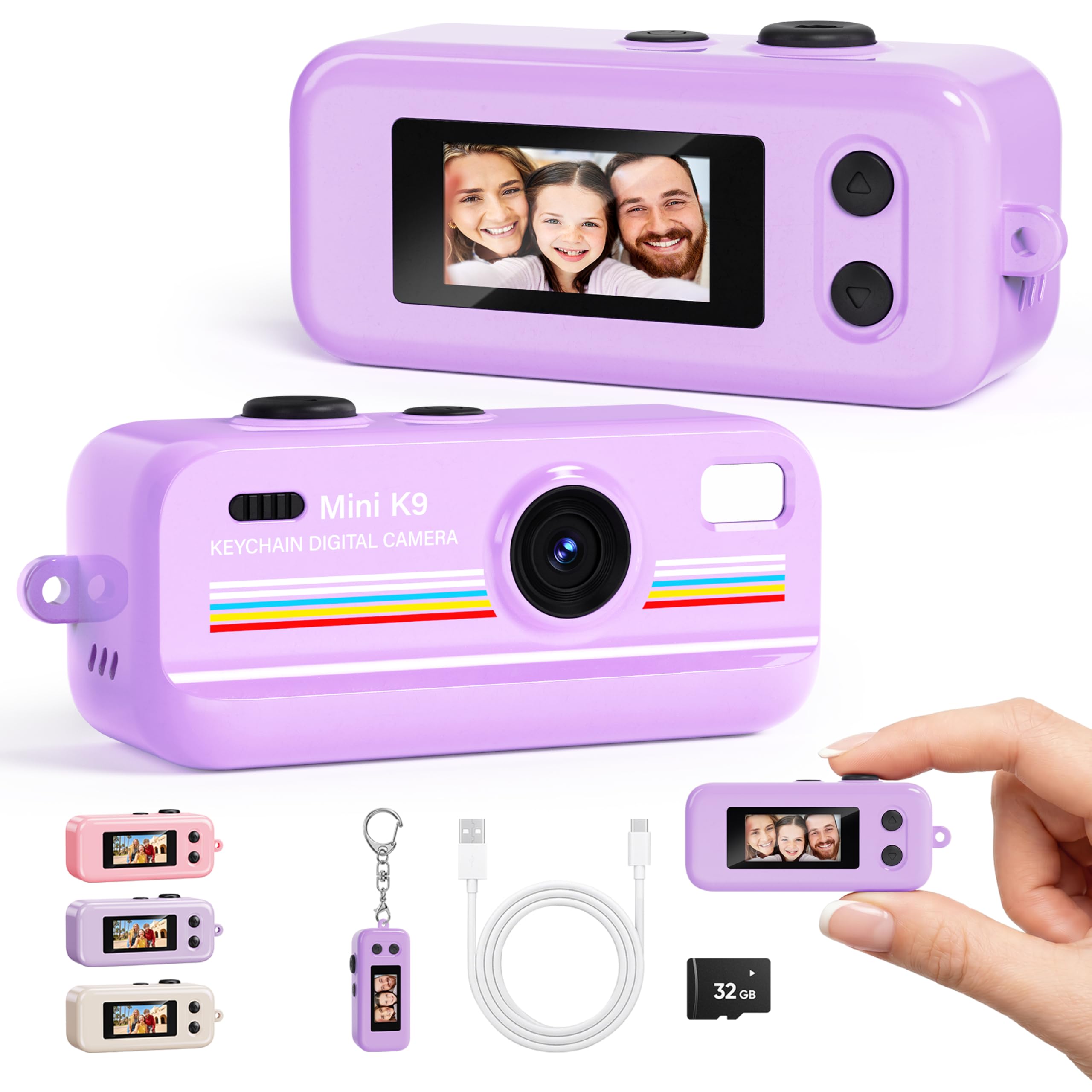 Amazon | トイカメラ 32GBカード付き ミニデジタルカメラ レトロカメラ
