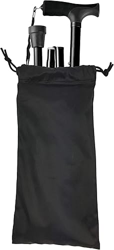 Miniatura 3 de Blue Jay An Elite Healthcare Brand Bastón plegable con agarre cómodo en color negro  Altura ajustable y ligera punta de goma bastón de 33 a 37