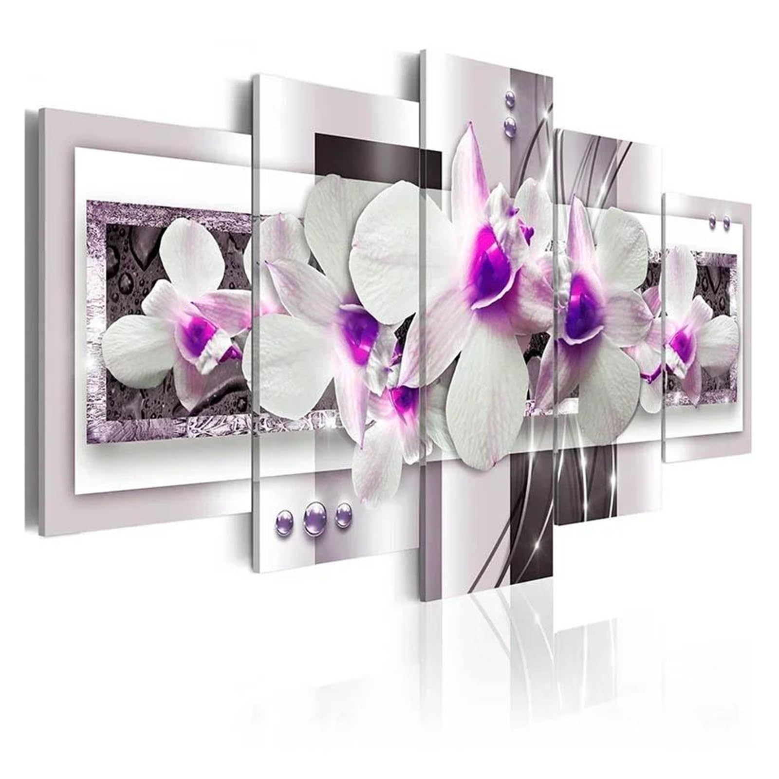 Posters et arts décoratifs peinture de fleurs de lys pour salon et maison