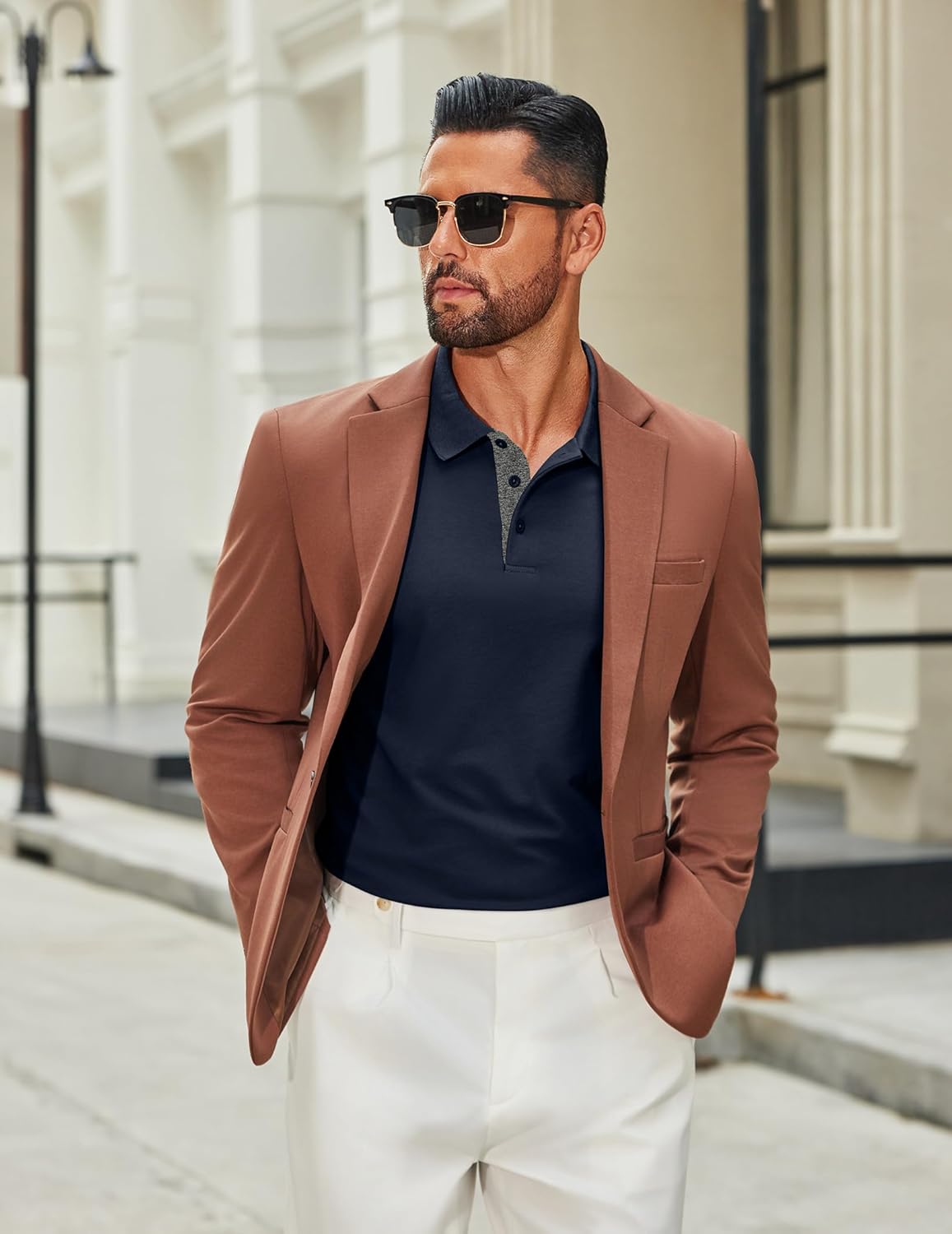 COOFANDY Mens Long Sleeve Polo Shirts Cotton Collared Shirts Casual Business Polo Classic Golf T Shirts - Image 3