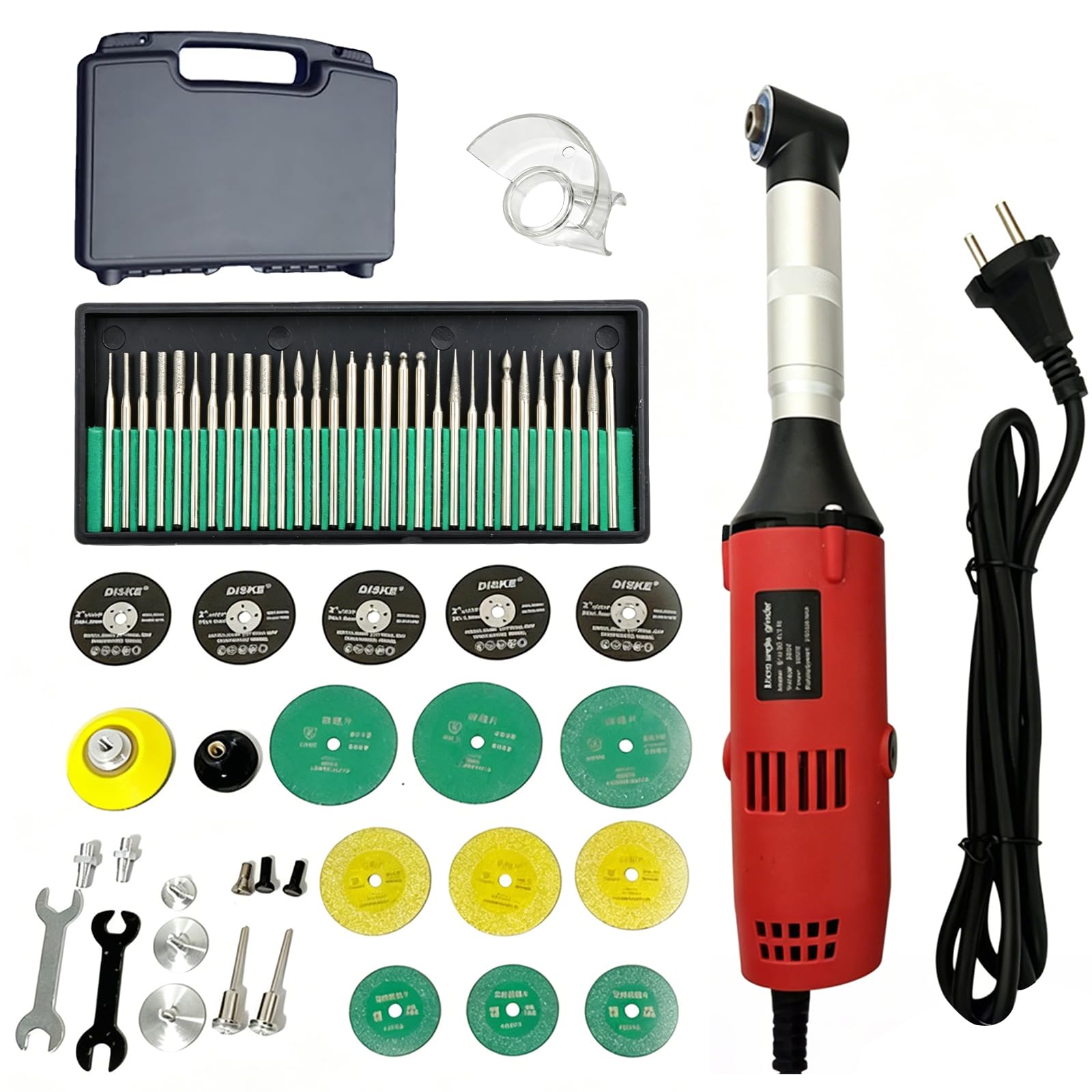 Limpiadora de Ranuras de Azulejos Eléctrica, 500 W Máquina De Limpieza De Juntas De Azulejos De Mano 6 Velocidades Ajustables para Pulir Grabar Eliminación de óxido, 20000 Rpm