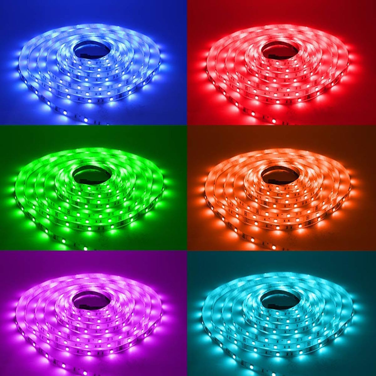 Diuturnous USB Powered RGB LED Strip Lights, 24 Keys Remote, 16 Dimmable Colours, Flexible 5050 LEDs for Decoration (3m) - Image 2