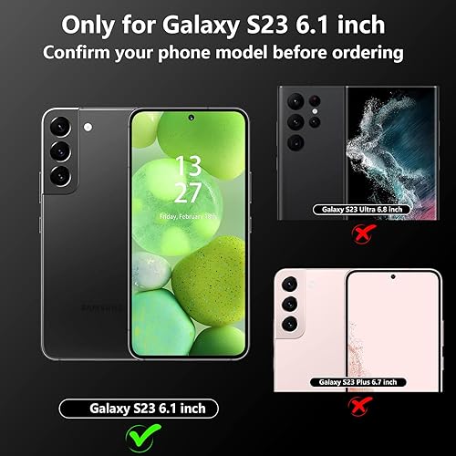 Funda protectora impermeable para Samsung Galaxy S23 con protector de pantalla, resistente a los golpes, para hombres y mujeres, color rojo