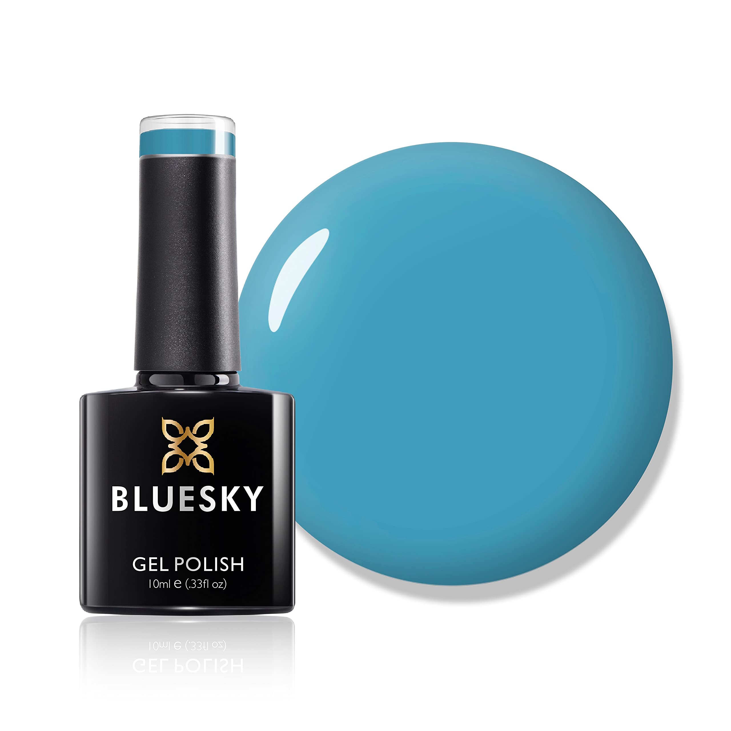 BLUESKYGel Nail Polish, Summer 2021 Collection, Backdoor Wave Ss2115, 10 ml Blue (Requires Curing Under LED or UV Lamp)
