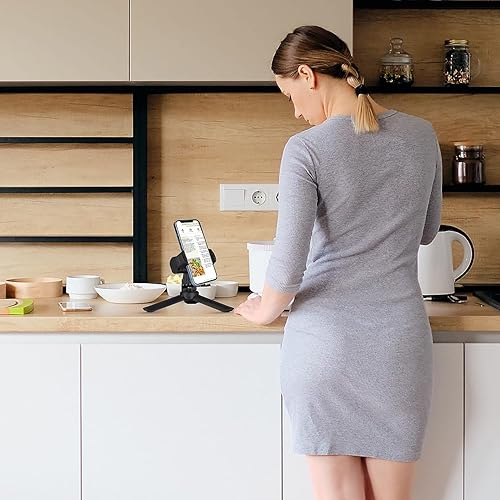 Miniatura 4 de Soporte de escritorio para iPhone, transmite y mira películas en la cama mientras se carga, gira y ajusta, manos libres, soporte de viaje para