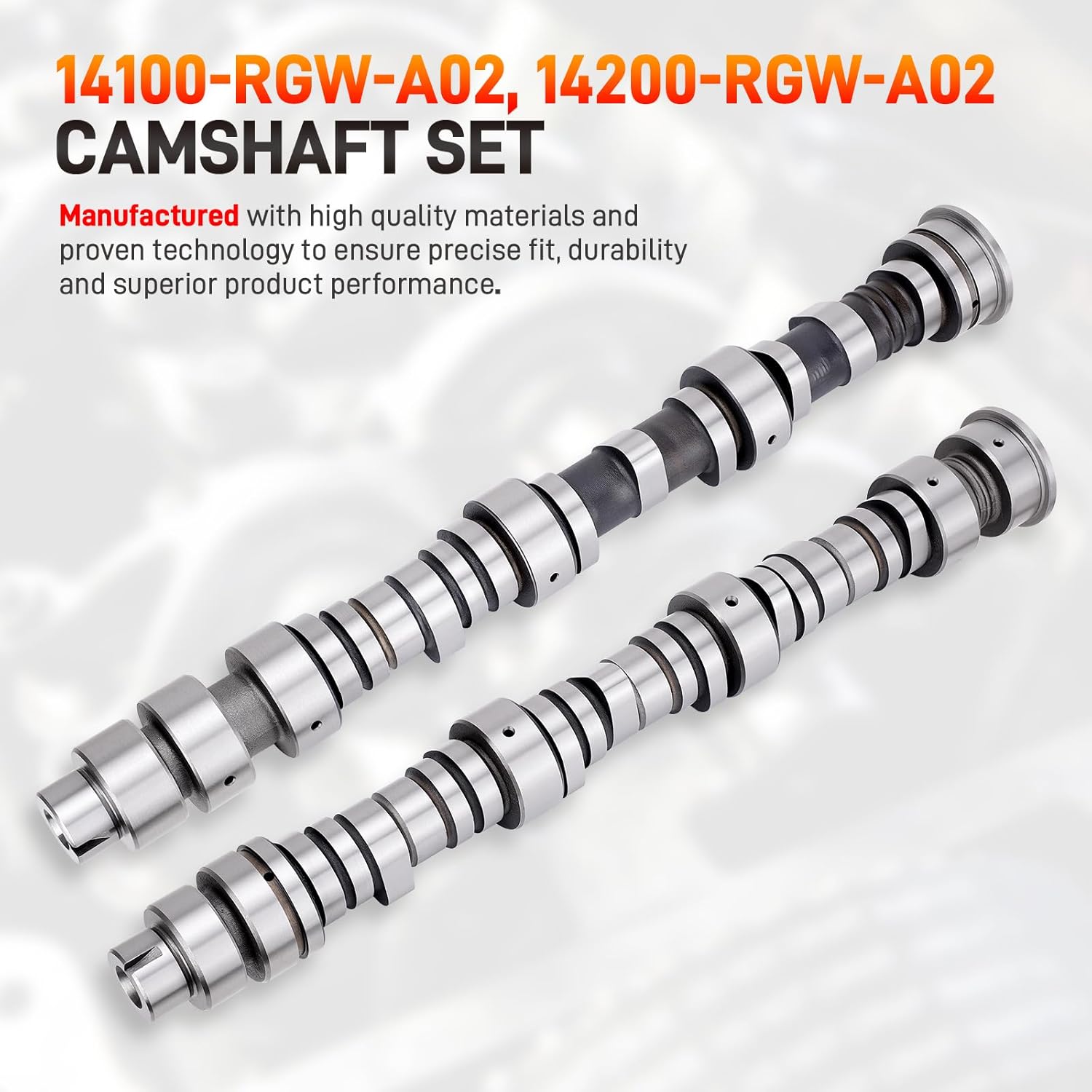 Front & Rear Camshaft Set Compatible with Honda Pilot 2009-2015, Odyssey 2008-2017 3.5L V6 Engine Replcae # 14100-RGW-A02, 14200-RGW-A02
