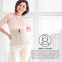 Vista 6 de ORTONYX Carpeta abdominal de 10.25 pulgadas para hombres y mujeres/envoltura posoperatoria posoperatoria posoperatoria/cinturón de soporte para Beige