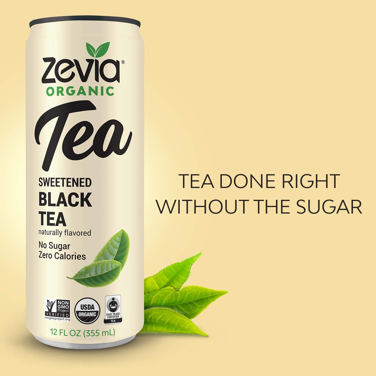 Buy Zevia Organic Sugar Free Ice Tea, Black Tea, 12 FL Oz (Pack of 12) ZEVIA Organic Sweetened