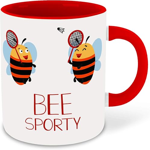WHATS YOUR KICK® - Badminton Inspired Designer Printed Red Ceramic Coffee |Tea |Milk Mug (Gift | Game |Sports|Motivational Quotes |Hobby (Multi 22)