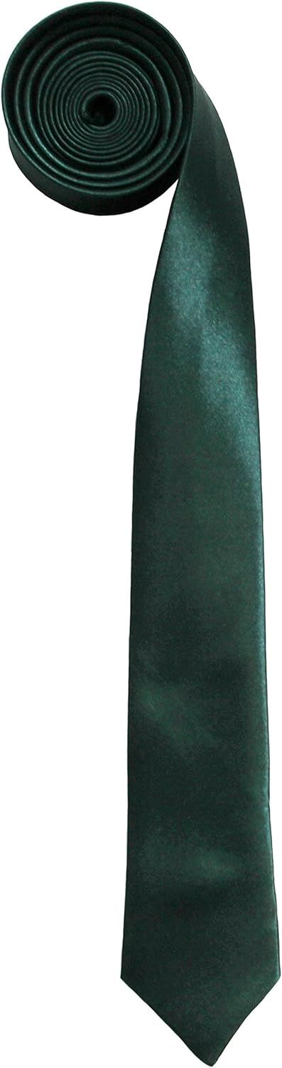 Soophen Mens Solid Color 2" Skinny Tie - Image 2