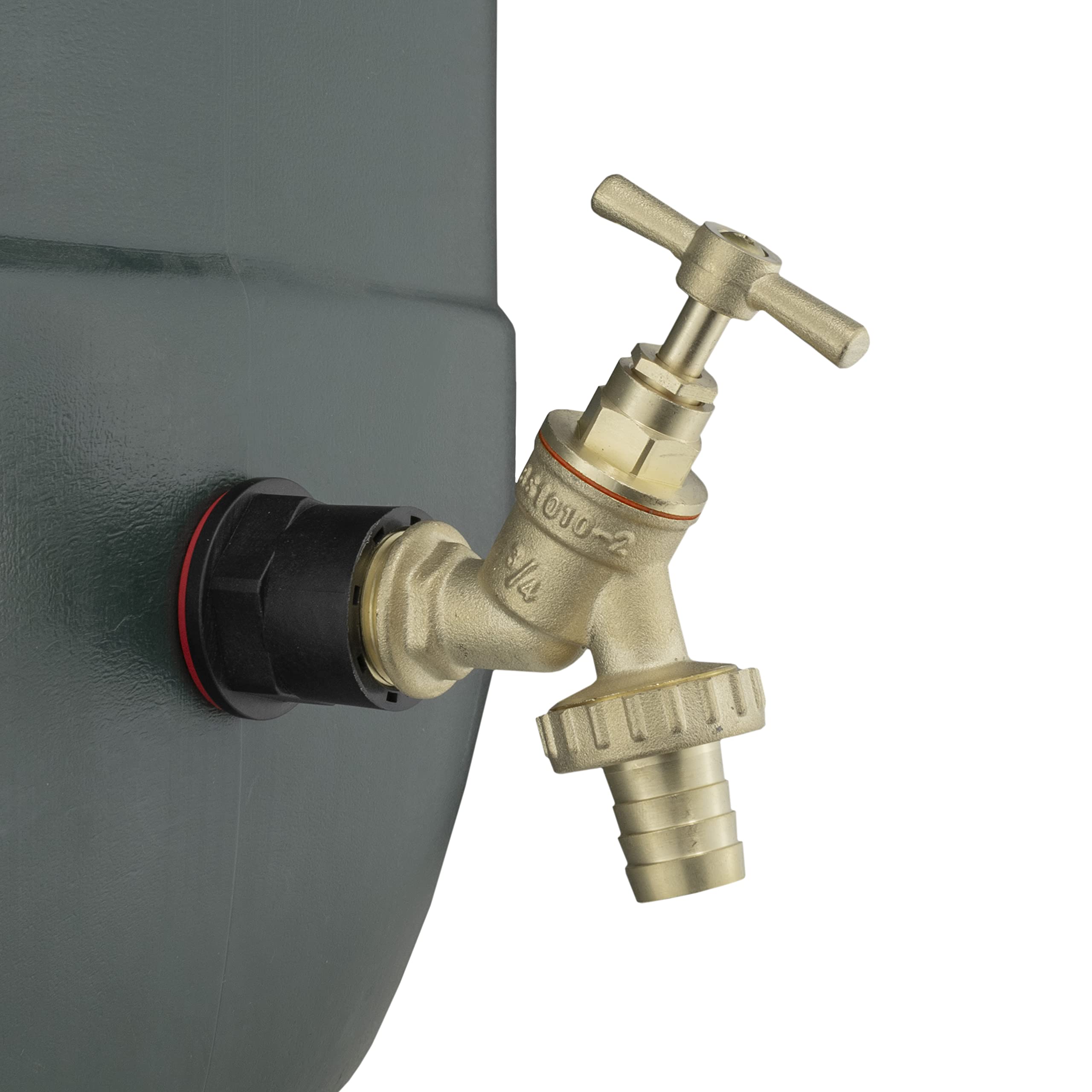 Cost Wise Brass 3/4" Bsp Water Butt Connector +Solid Bib Tap+Barb+Free Thread Seal Tape