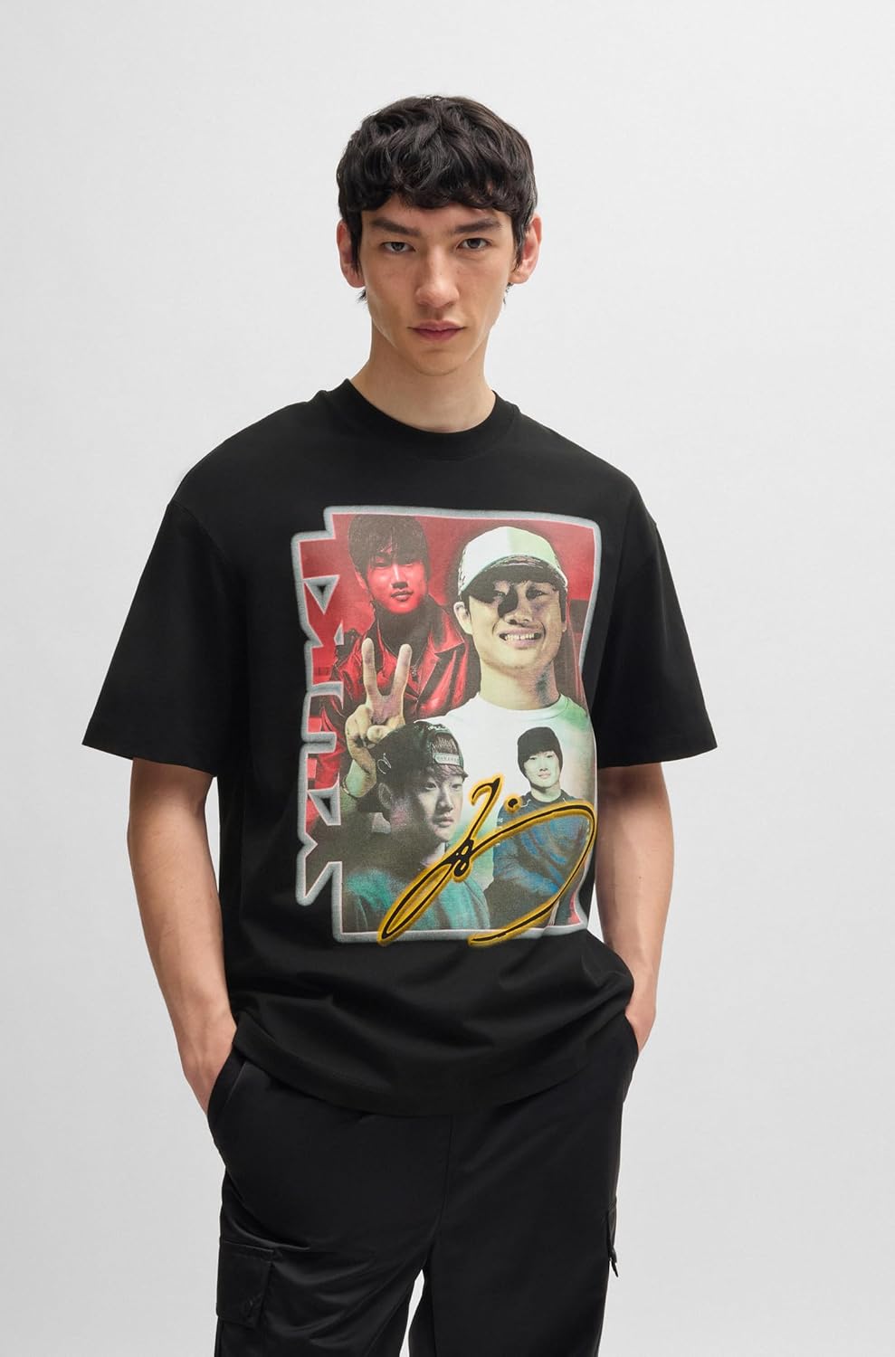 HUGO Men's Tsunoda Graphic F1 2024 Racing Bull Fan Tshirt - Image 5