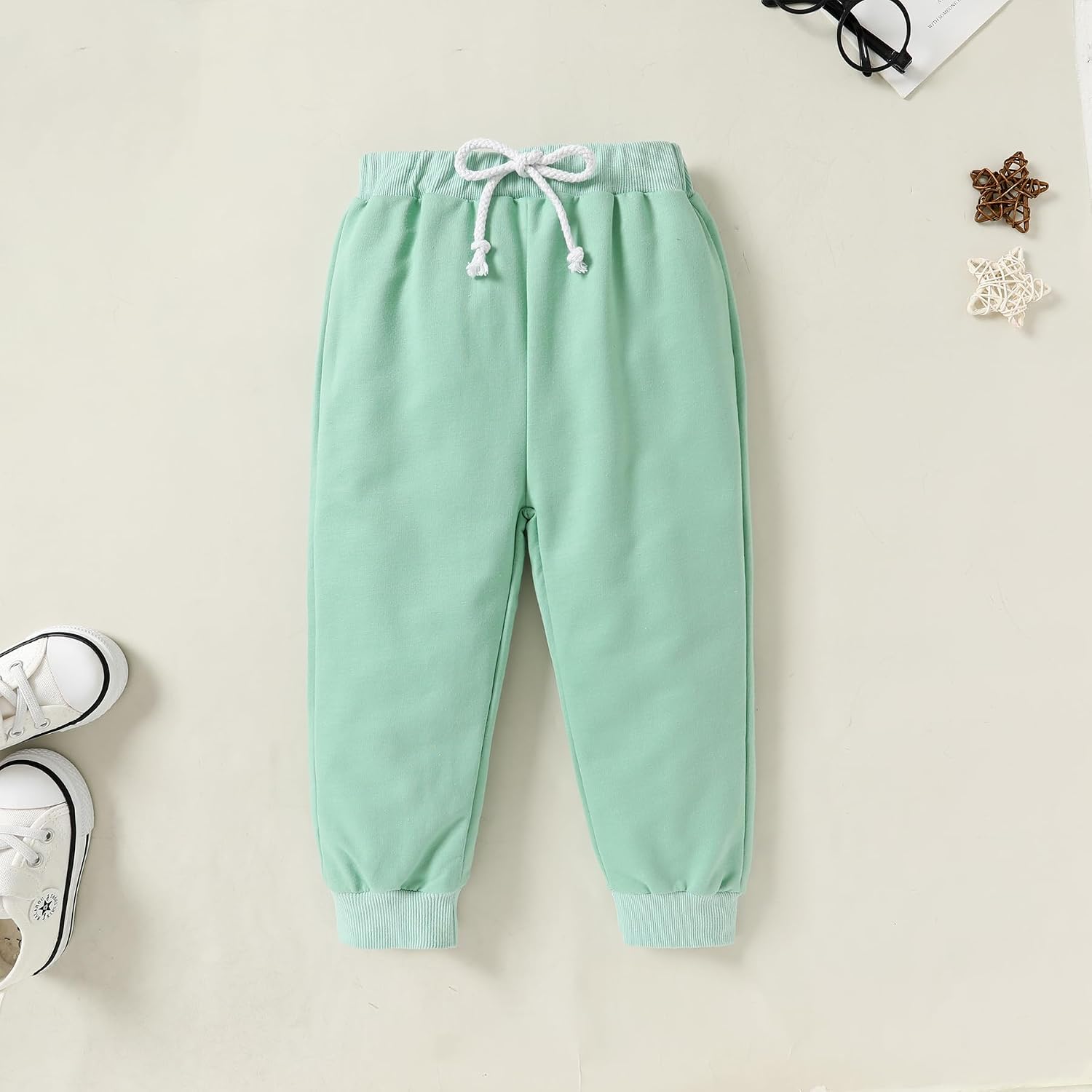 Happy Town Baby Fall Outfits for Girl Boy Long Sleeve Hoodie Top and Long Sweatpants Set Toddler Sweatsuit