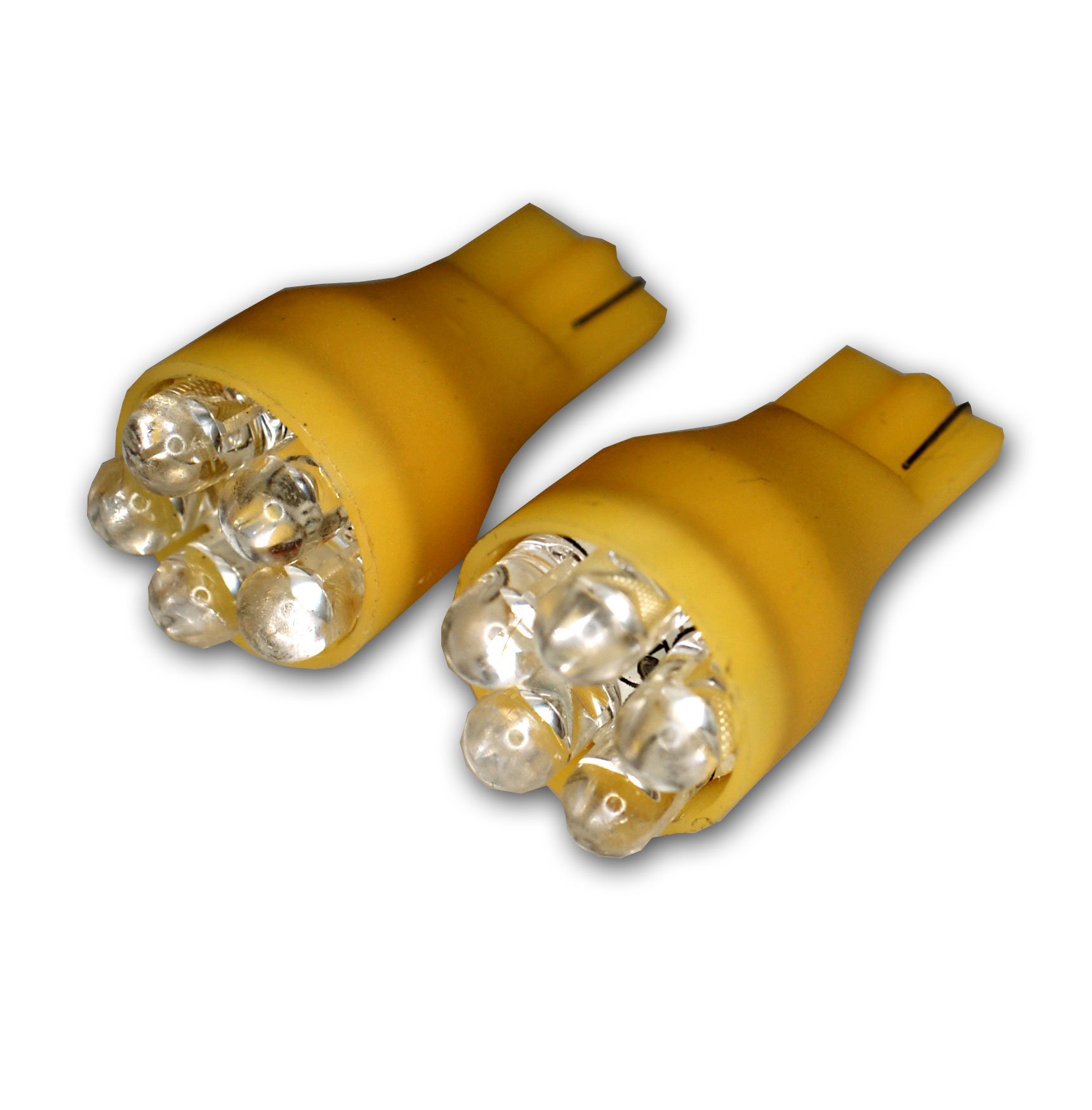 Tuningpros LED-T15-Y5 T15 Wedge LED Light Bulbs, 5 LED Yellow 2-pc Set