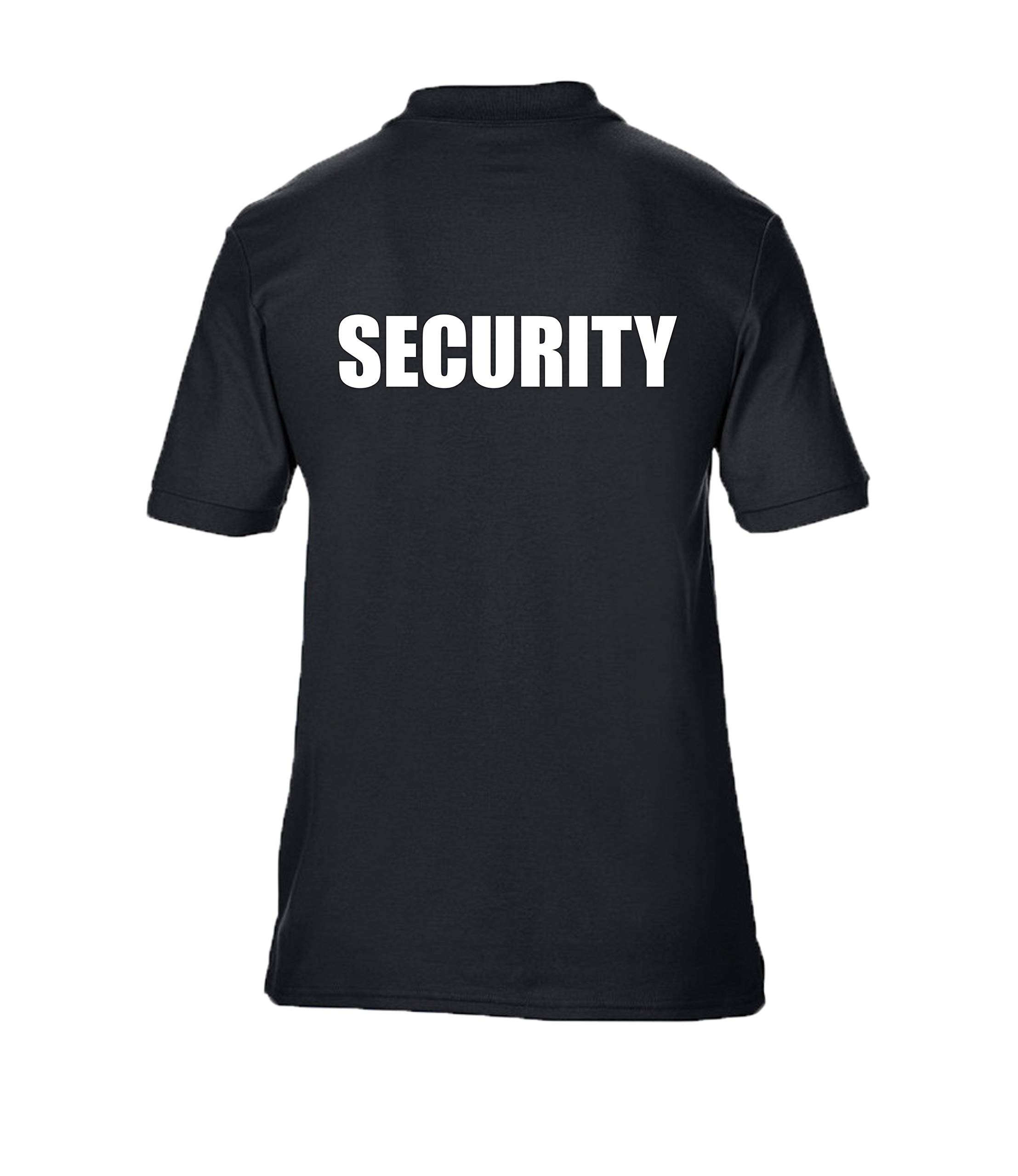 Brook Hi Vis Uk Unisex Black Security Printed Polo Shirt, Security Officer, Security Guard Bouncer, Doorman, Events, Xxlarge