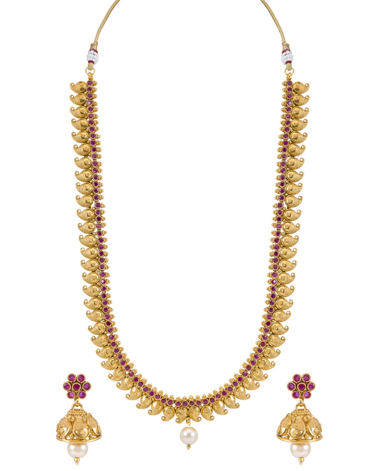Sukkhi Modish Gold Plated Wedding Jewellery Paisley Long Haram Necklace Set For Women (N72034GLDPJ092017) (B076PMH9FZ) Amazon Price History, Amazon Price Tracker