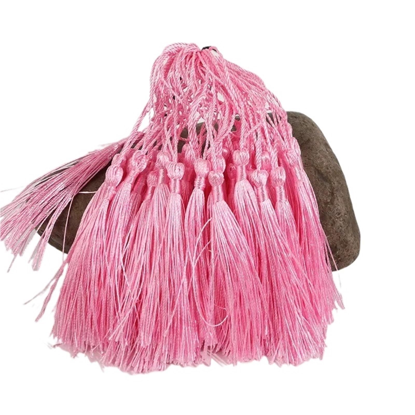 Mini Tassels 200Pcs 13cm Tassels Bookmark Tassels Silky Handmade Soft Craft Mini Tassels for Bookmarks Trim Fringe DIY Crafts Jewelry Making for Crafts(9A pink)