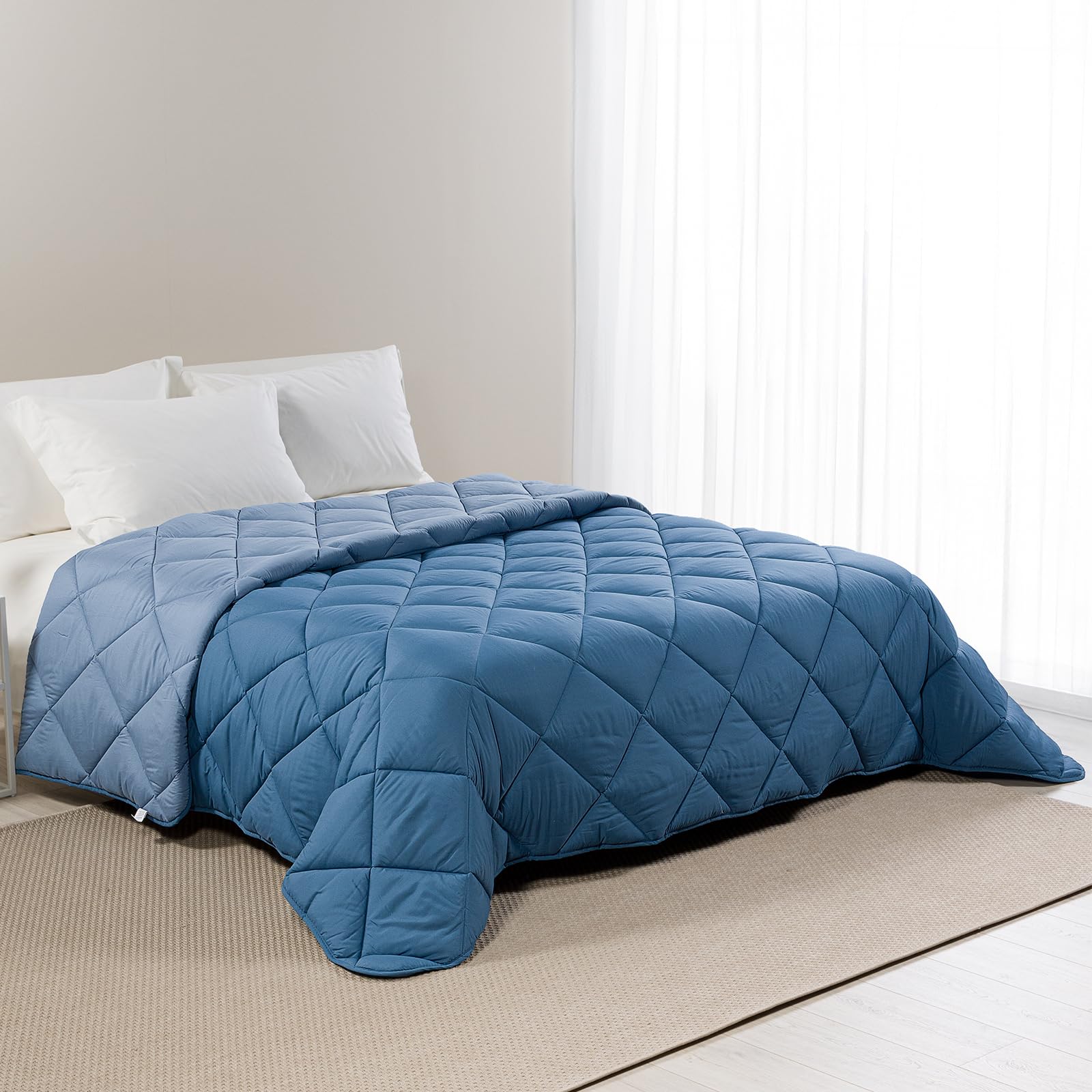 Caleffi - Trapunta Invernale Matrimoniale 260x265 in Microfibra, Piumone Matrimoniale Invernale Morbido Avvolgente, Piumino Imbottito Resistente Lavabile, Coperta Trapuntata Anallergica Made in Italy