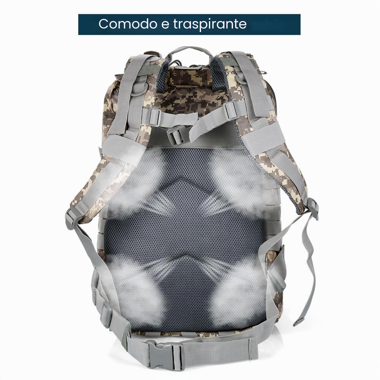 50 l, in nylon resistente, impermeabile, da pesca, da caccia, per attività all'aria aperta, per sport tattici, campeggio, escursionismo