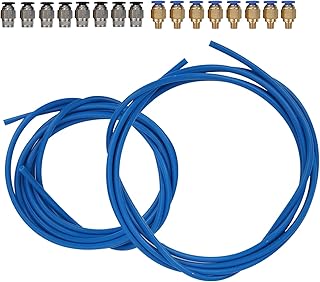 Printer PTFE Tube 3D Printer PTFE Tube,PC4M6 Pneumatic Connectors PC4M6 PC4M10 Pneumatic Connectors HeatResistant Up to 260 Degrees for Creality Ender 3