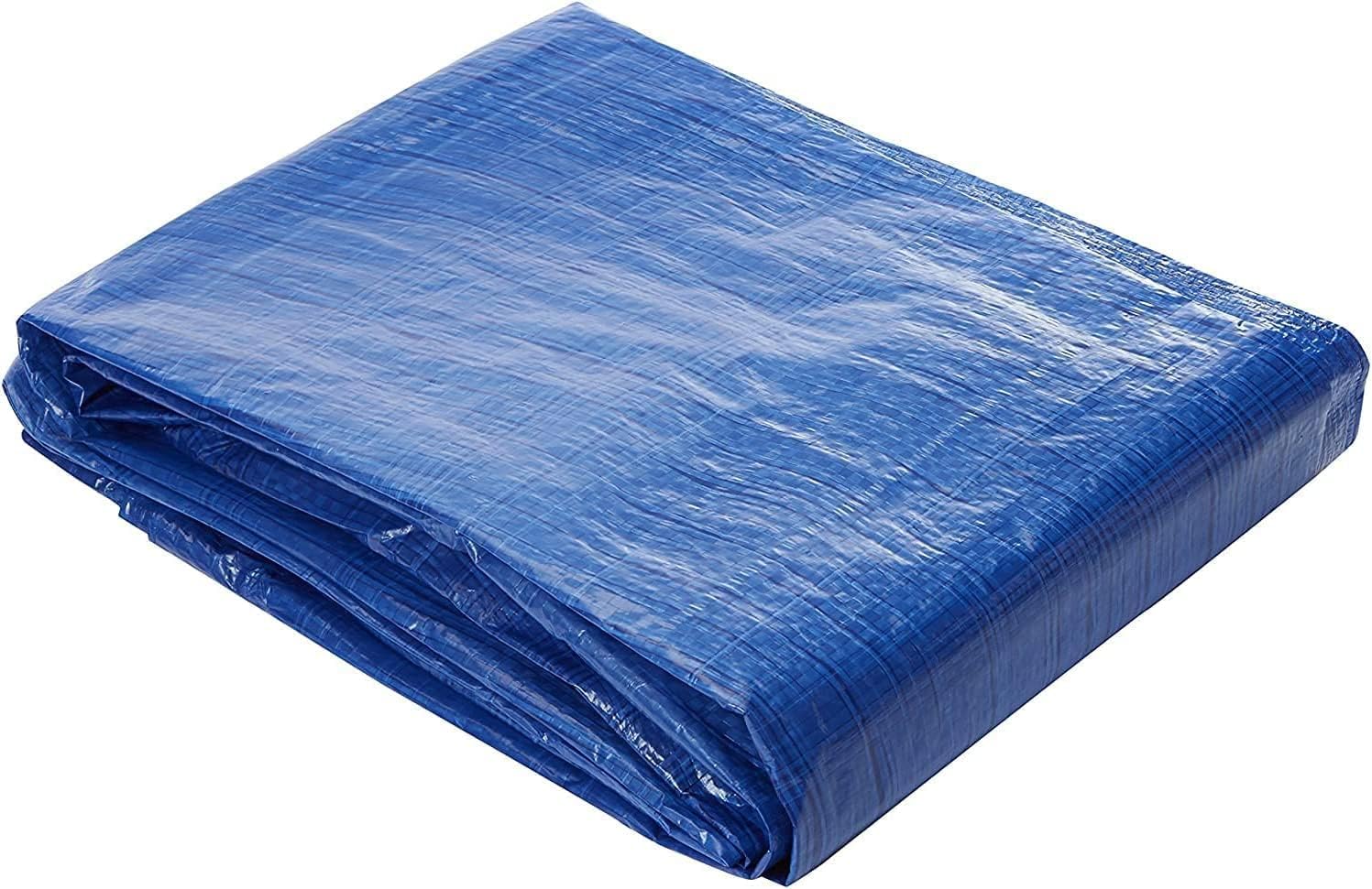 Toldo Reforzado Lona Impermeable Exterior (Azul, 5 x 8 m)