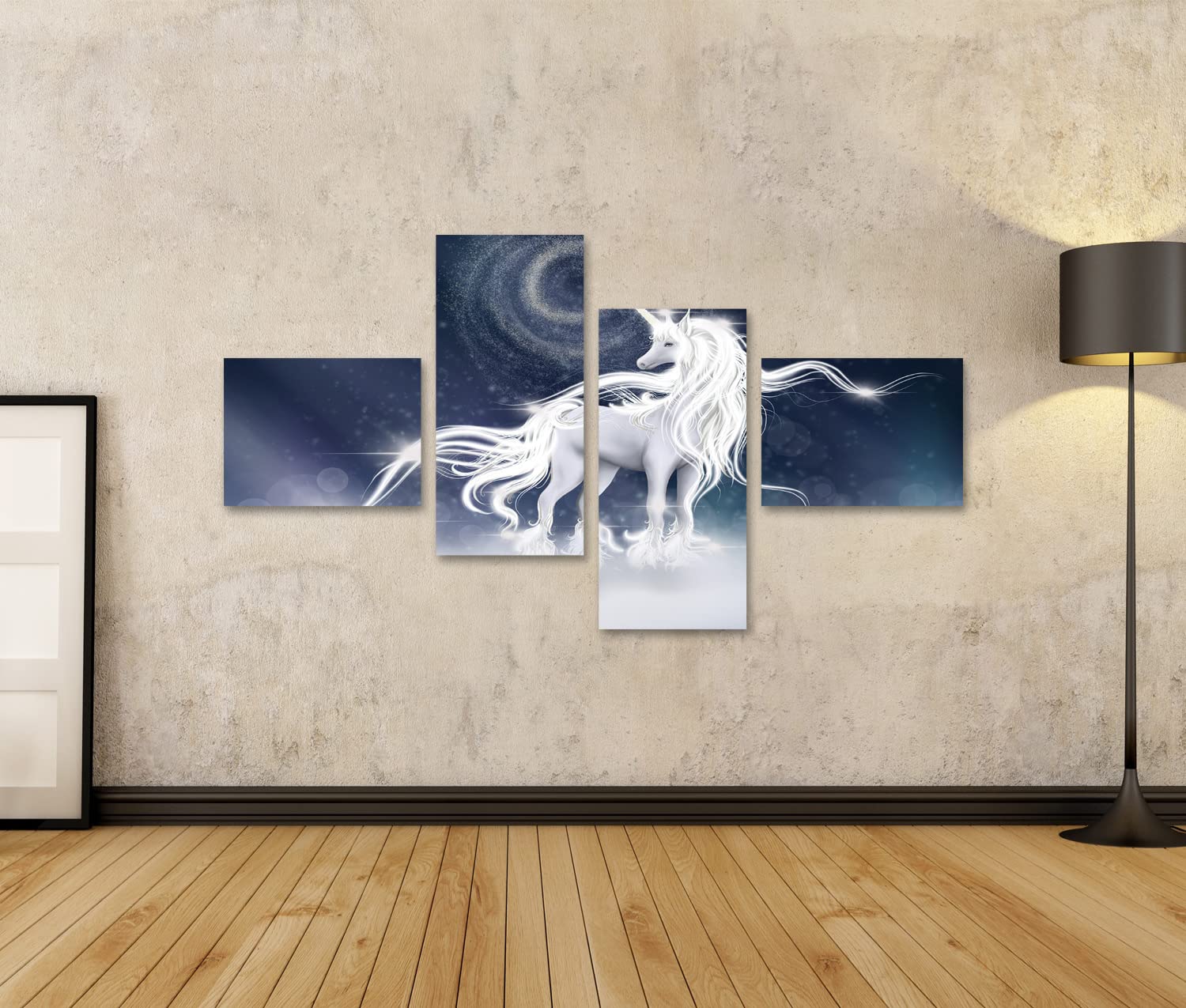 islandburner Cuadro sobre lienzo, unicornio, cielo, galaxia, fantasía, habitación infantil, imágenes de cocina, alimentos y bebidas, cuadros murales póster