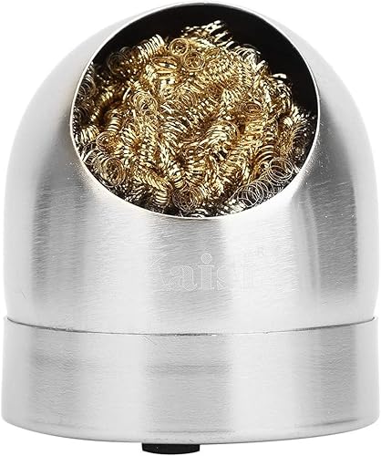 Miniatura 18 de Hilitand Limpiador de punta de pistola de soldadura, bola de alambre de soldadura, soporte de bola de limpieza, soporte de base de soporte de Oro