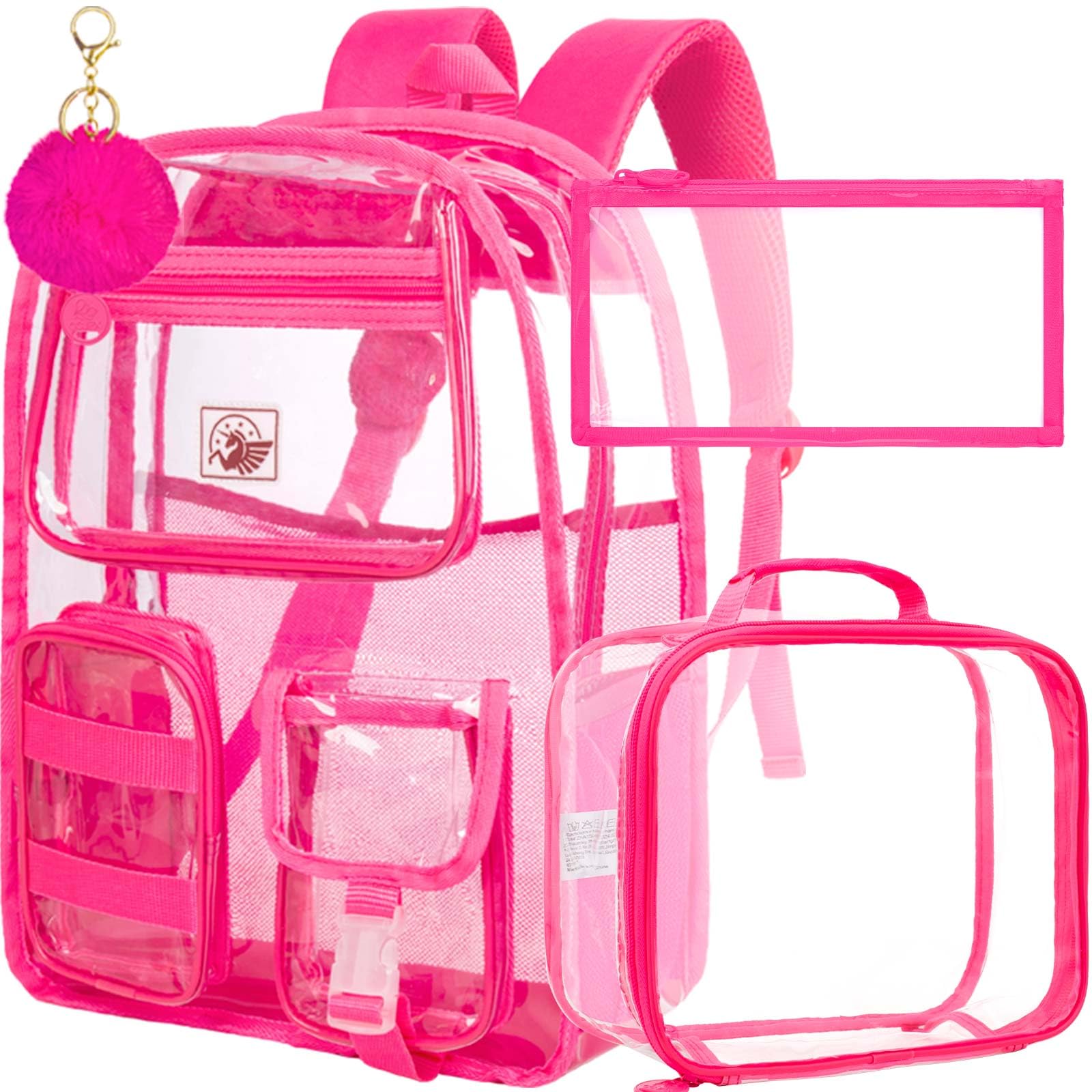 Clear Backpack, Heavy Duty Transparent Bookbag for Women and Men | Heavy Duty