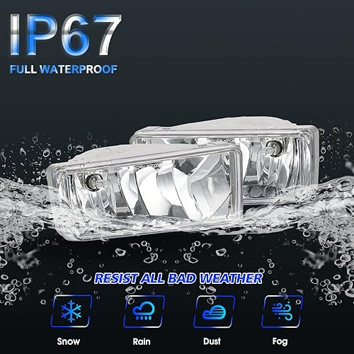 Miniatura 6 de SPIEGEER Conjunto de luces antiniebla para Chevy Silverado 2007 2008 2009 2010 2011 2012 2013 2014 2015 Kit de repuesto para Avalanche 2007-2013,