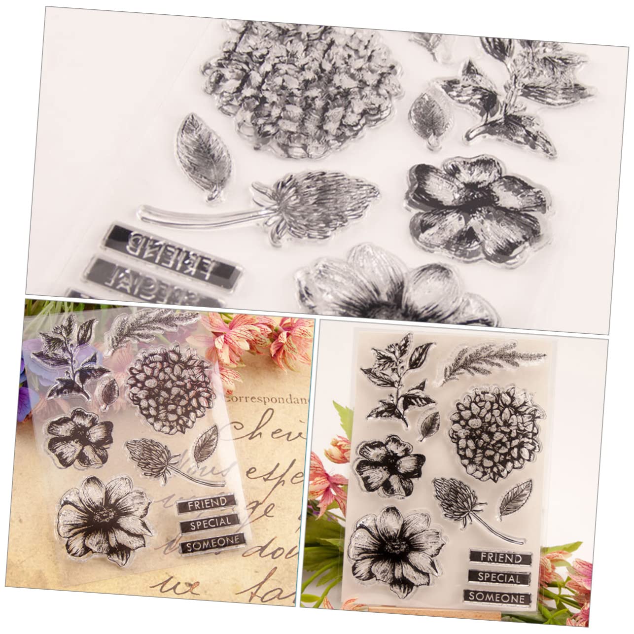 Set Fustelle E Timbri Silicone Per Fiori: Ideali Per Scrapbooking, Card Fai Da Te E Album - Foto 9