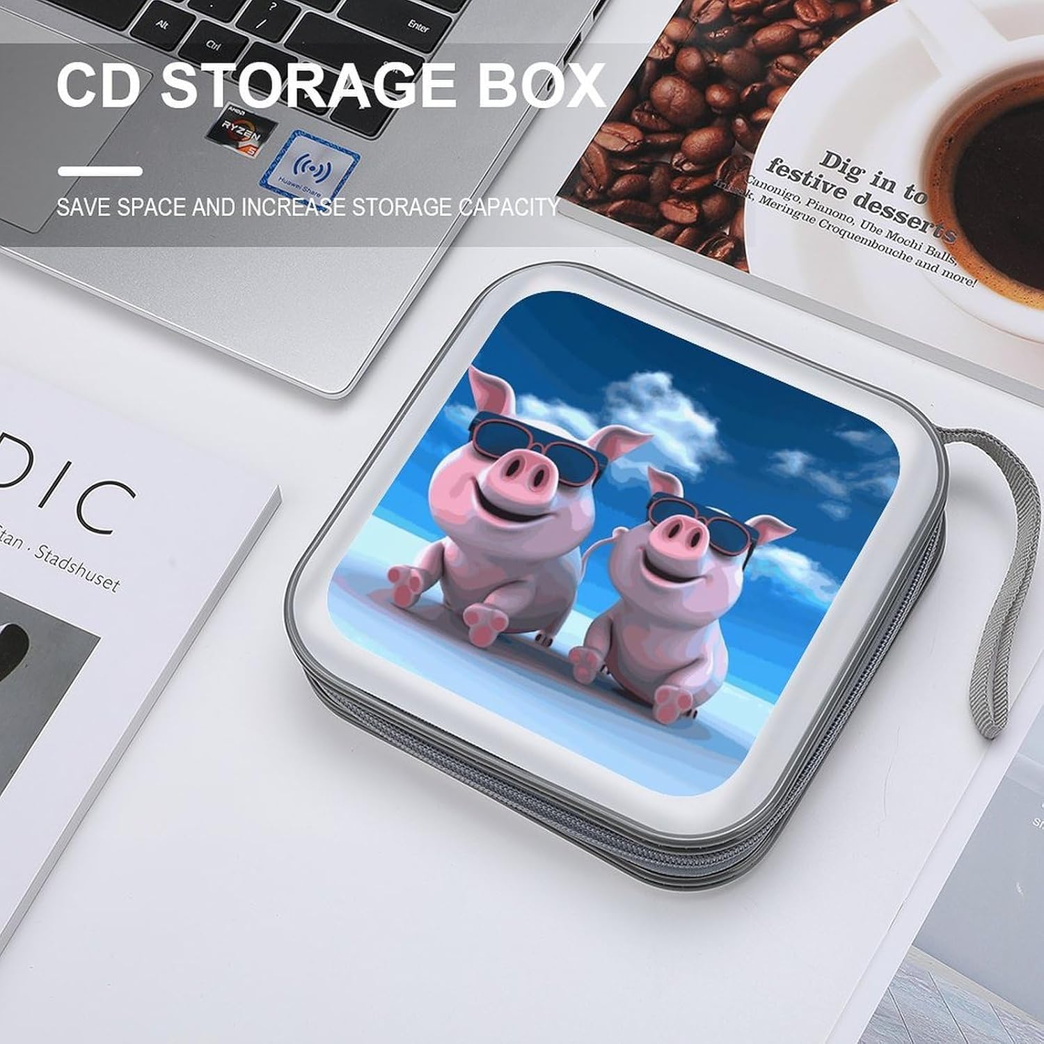 Funny 3D Piggies CD Case CD Storage Box DVD Sleeves