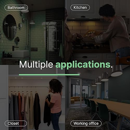 Miniatura 5 de Xtricity Bombilla LED de disco de armario, regulable, bombilla plana de 11 W (reemplazo de 60 W), 800 lúmenes, blanco frío 4000 K, base media E26,