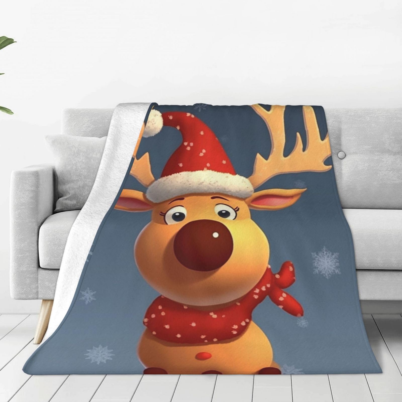 Couverture en flanelle douce anti-froid plaid chaud lit canapé Noël