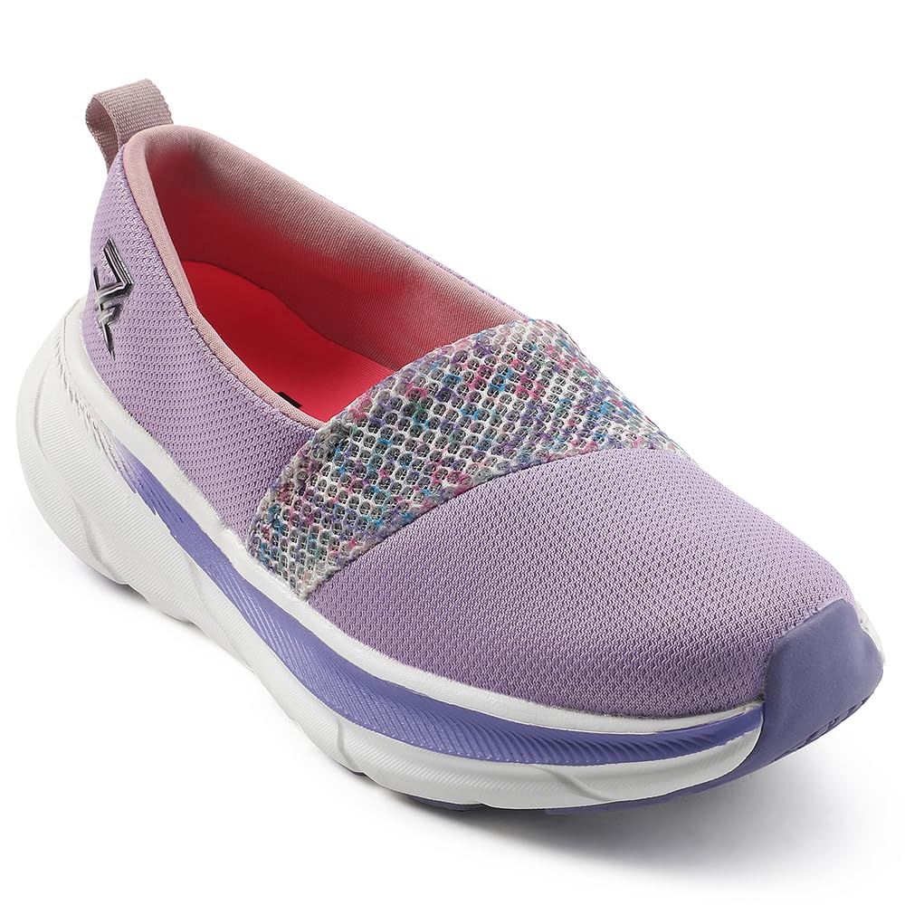 Leap7x CANBERRA1E Sports Non Lacing Walking Shoes for Women with EVA Sole | Suitable for Jogging Gym | Memory Foam Insole | Comfortable Footbed | Lightweight and Shock Absorption